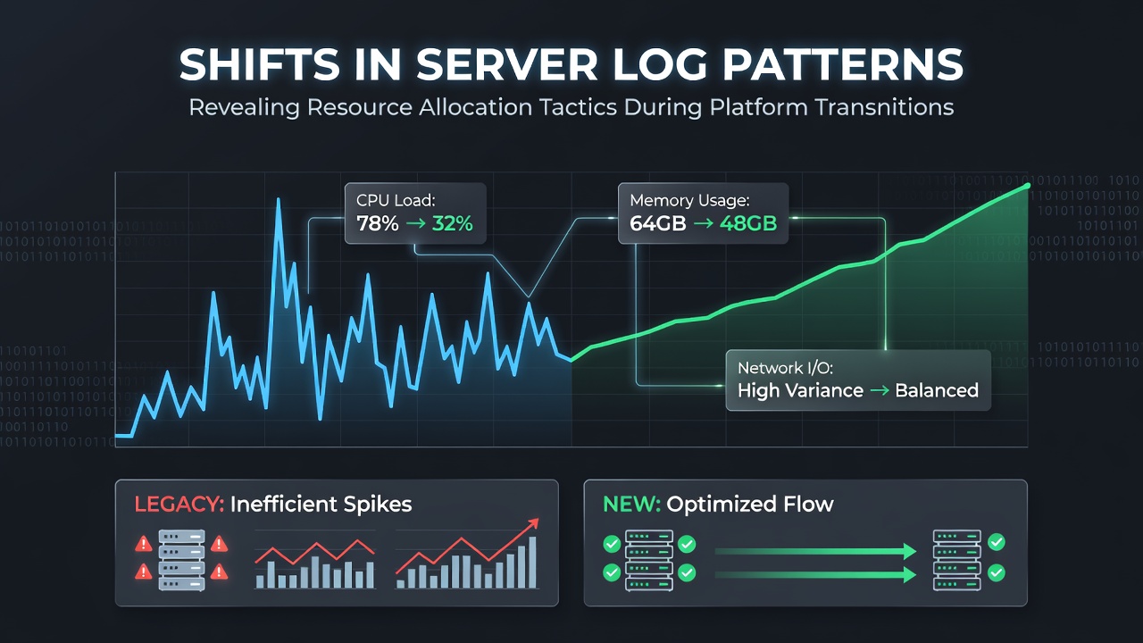 Shifts in Server Log Patterns Revealing Resource Allocation Tactics During Platform Transitions